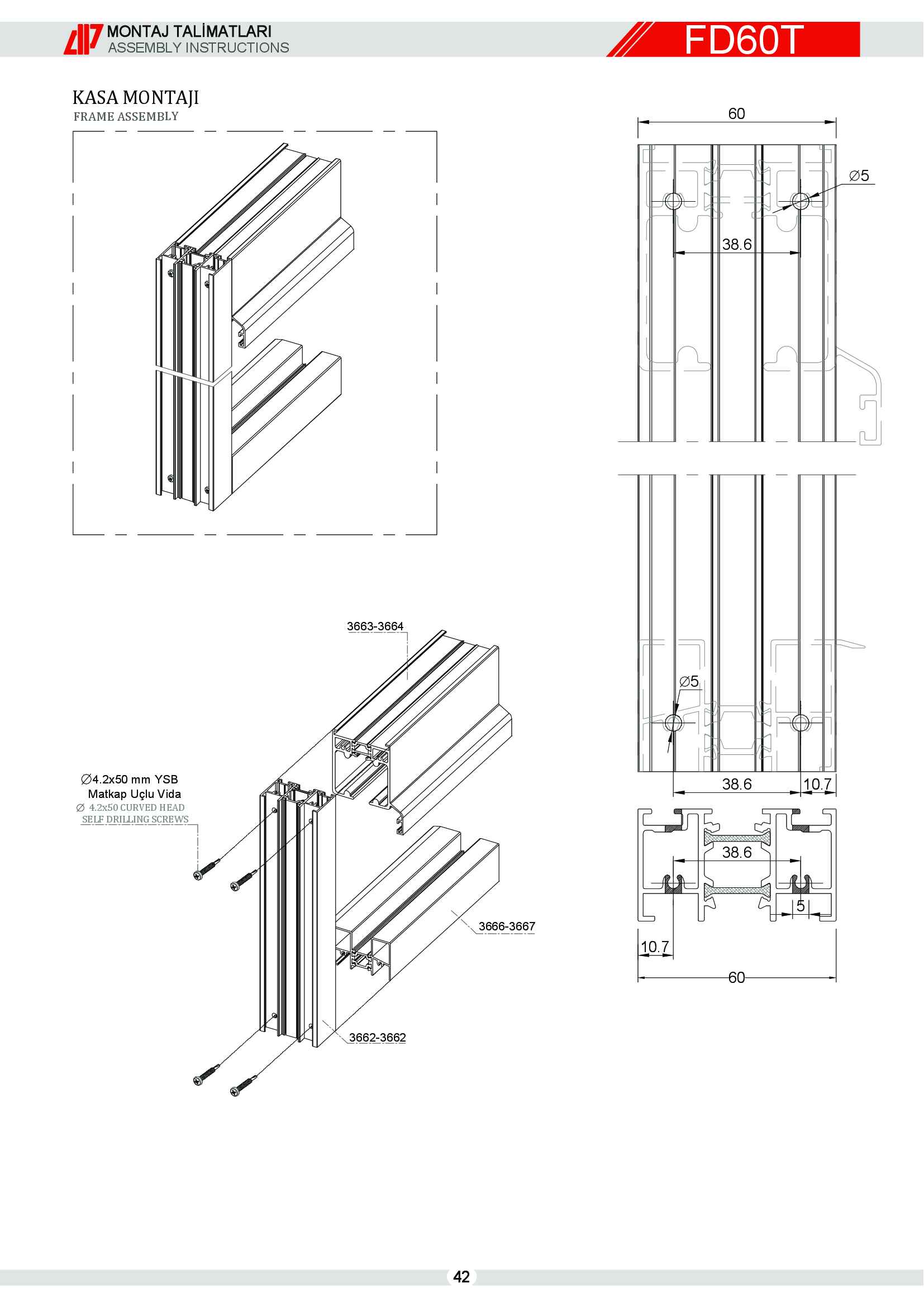 Aluminyum Katlanır Kapı 45